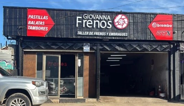 Fachada real del taller Frenos Giovanna en Villa Alemana